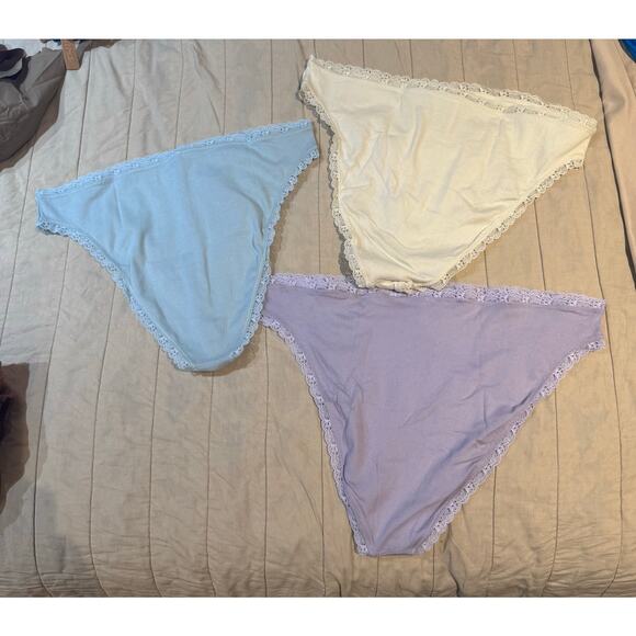 3 Skims Size 4x Lace Pointelle Briefs NWT Panties bundle Lavender bone sky - Picture 6 of 8